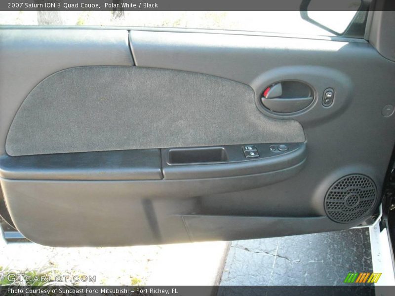 Polar White / Black 2007 Saturn ION 3 Quad Coupe