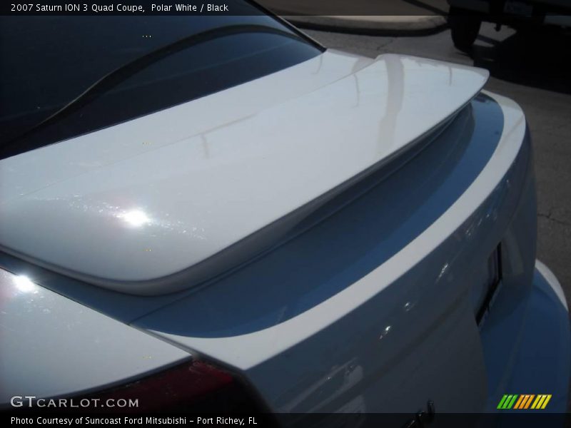 Polar White / Black 2007 Saturn ION 3 Quad Coupe