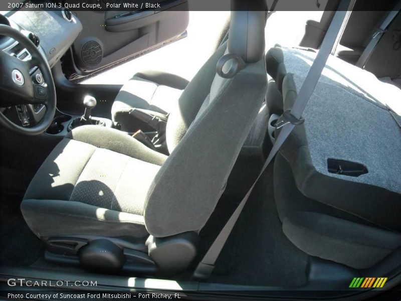 Polar White / Black 2007 Saturn ION 3 Quad Coupe