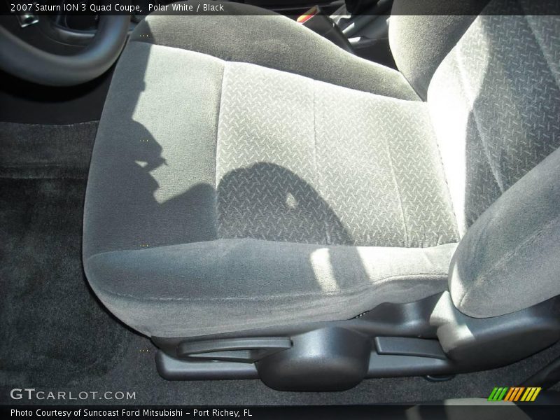 Polar White / Black 2007 Saturn ION 3 Quad Coupe
