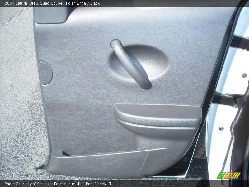 Polar White / Black 2007 Saturn ION 3 Quad Coupe