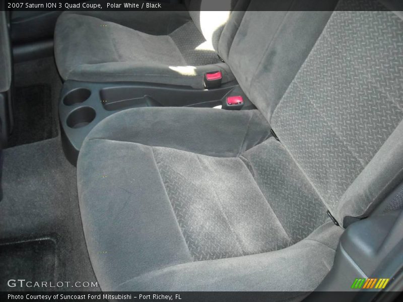 Polar White / Black 2007 Saturn ION 3 Quad Coupe