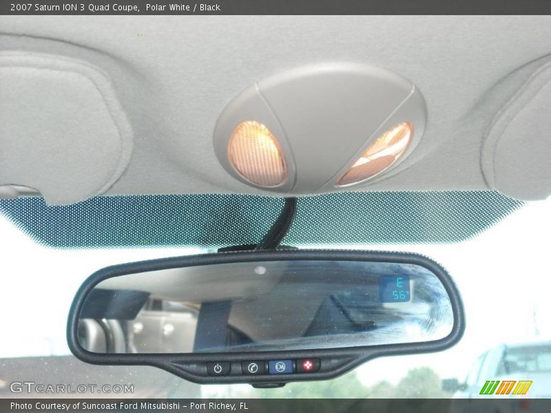 Polar White / Black 2007 Saturn ION 3 Quad Coupe