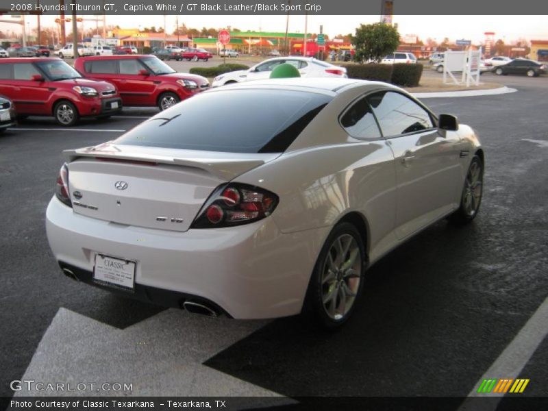 Captiva White / GT Black Leather/Black Sport Grip 2008 Hyundai Tiburon GT