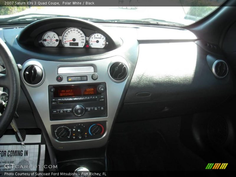 Polar White / Black 2007 Saturn ION 3 Quad Coupe