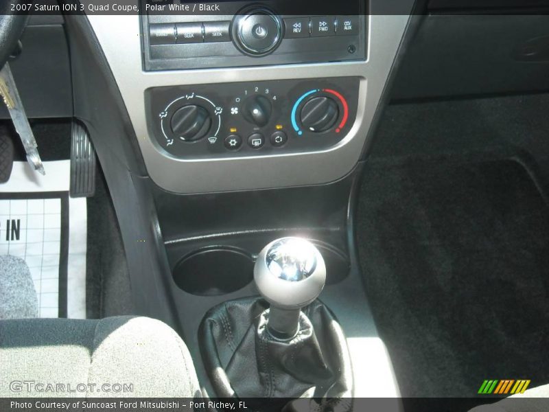Polar White / Black 2007 Saturn ION 3 Quad Coupe