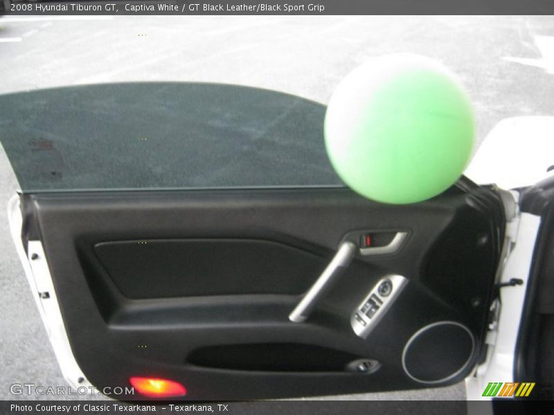 Captiva White / GT Black Leather/Black Sport Grip 2008 Hyundai Tiburon GT