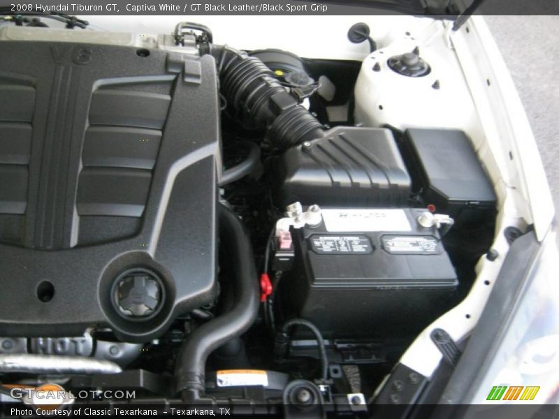 Captiva White / GT Black Leather/Black Sport Grip 2008 Hyundai Tiburon GT