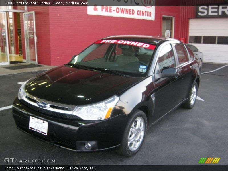Black / Medium Stone 2008 Ford Focus SES Sedan