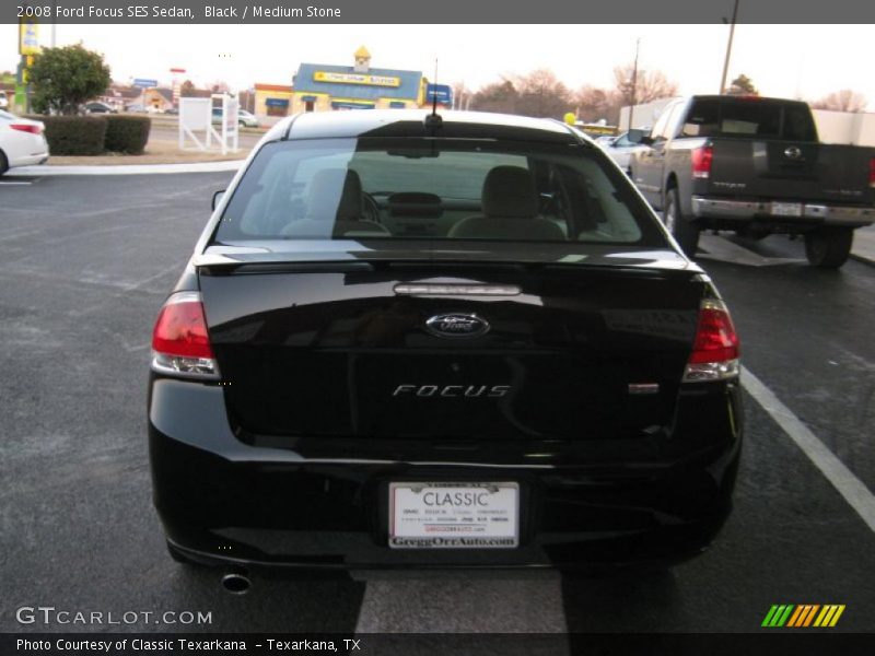 Black / Medium Stone 2008 Ford Focus SES Sedan