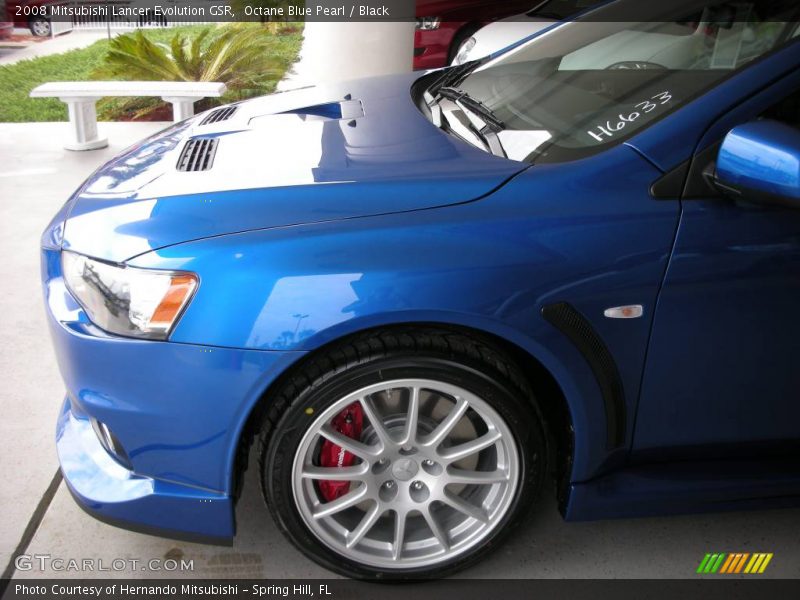 Octane Blue Pearl / Black 2008 Mitsubishi Lancer Evolution GSR