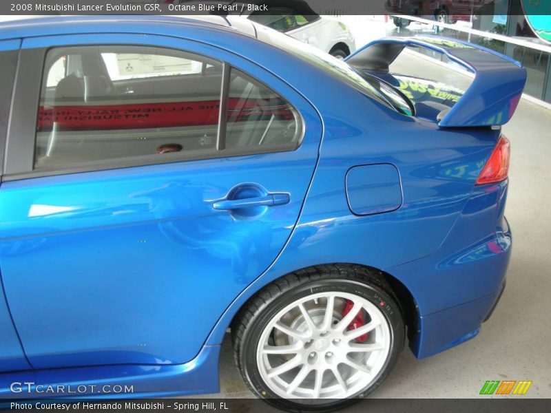 Octane Blue Pearl / Black 2008 Mitsubishi Lancer Evolution GSR