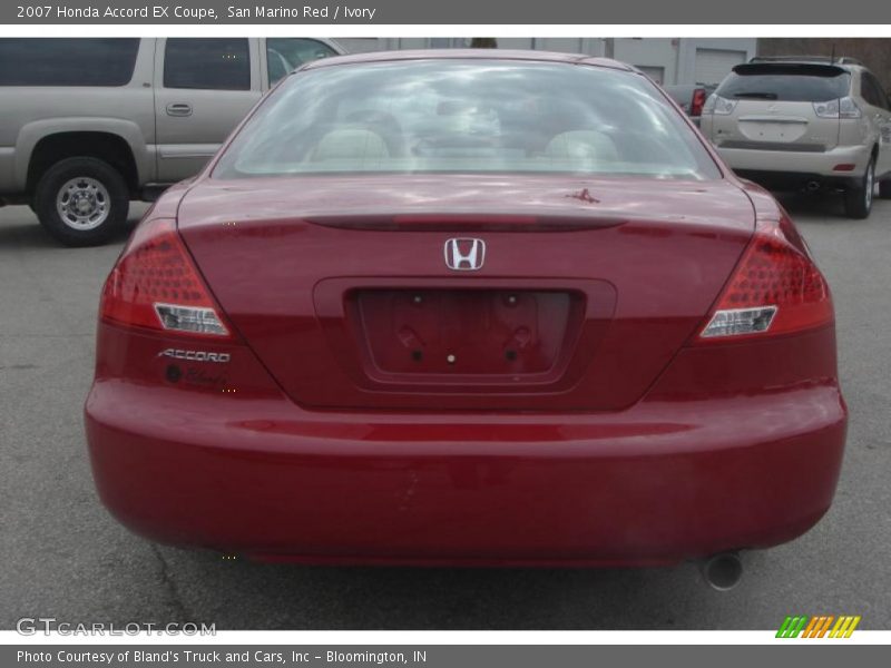 San Marino Red / Ivory 2007 Honda Accord EX Coupe