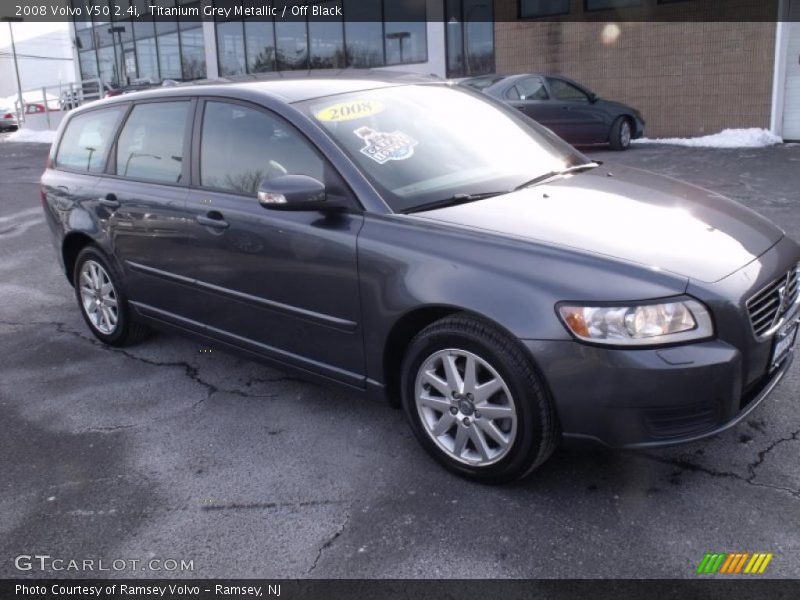 Titanium Grey Metallic / Off Black 2008 Volvo V50 2.4i