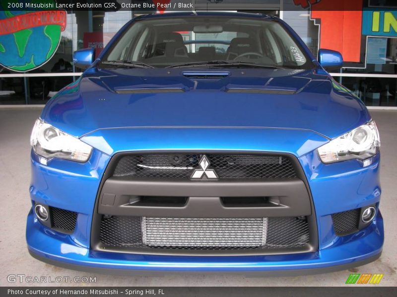 Octane Blue Pearl / Black 2008 Mitsubishi Lancer Evolution GSR