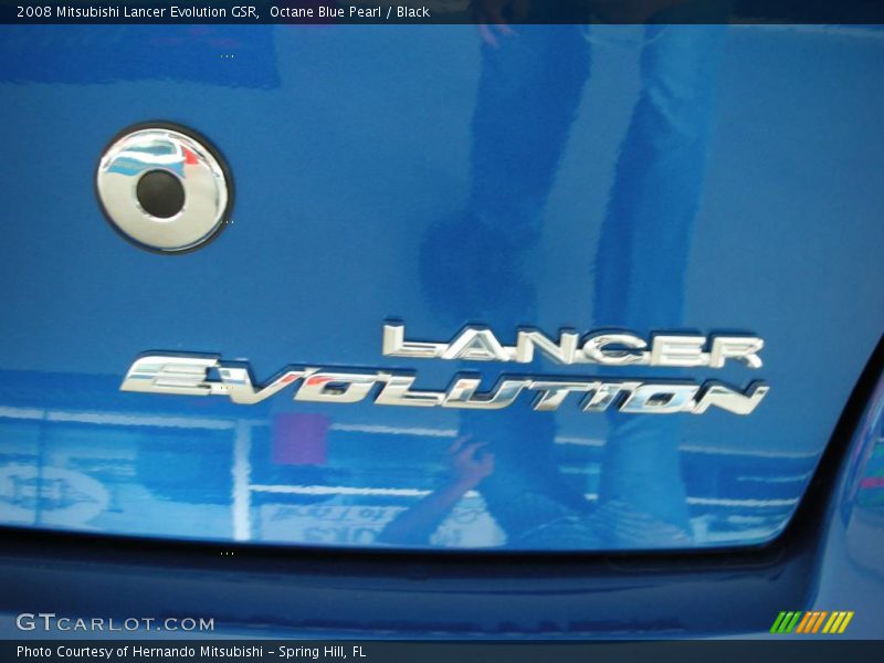 Octane Blue Pearl / Black 2008 Mitsubishi Lancer Evolution GSR