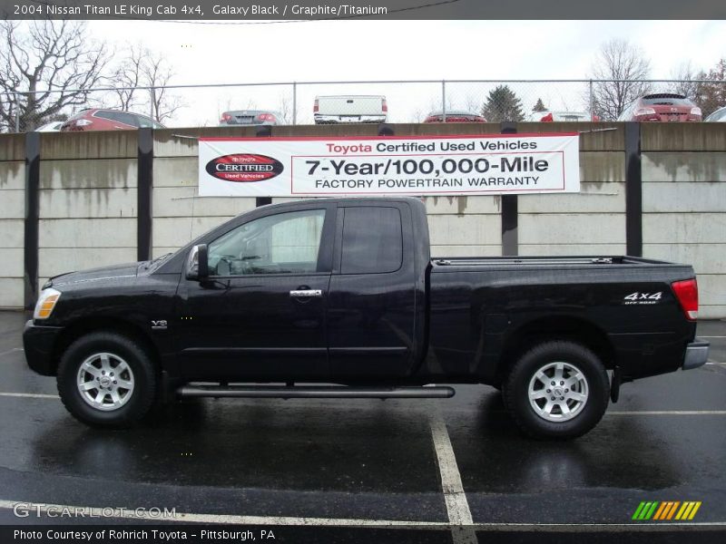Galaxy Black / Graphite/Titanium 2004 Nissan Titan LE King Cab 4x4