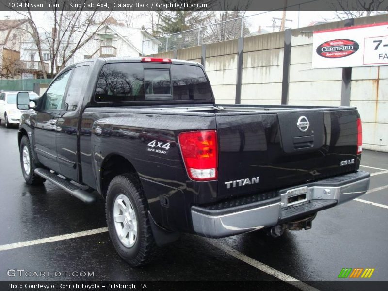 Galaxy Black / Graphite/Titanium 2004 Nissan Titan LE King Cab 4x4