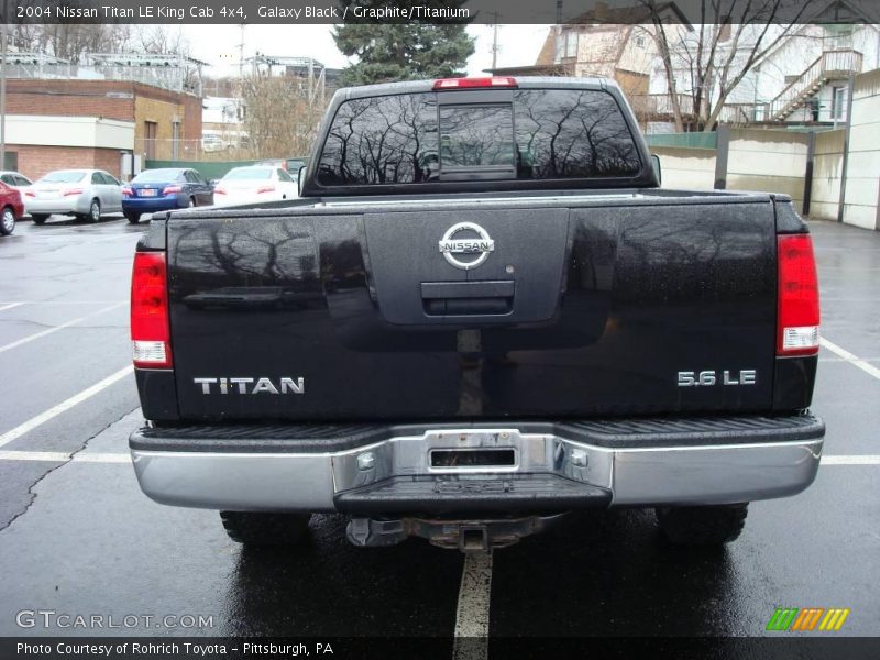 Galaxy Black / Graphite/Titanium 2004 Nissan Titan LE King Cab 4x4