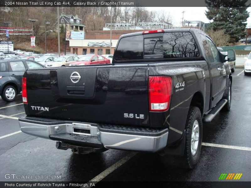 Galaxy Black / Graphite/Titanium 2004 Nissan Titan LE King Cab 4x4