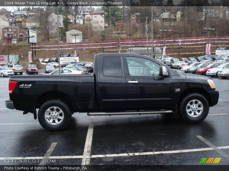 Galaxy Black / Graphite/Titanium 2004 Nissan Titan LE King Cab 4x4