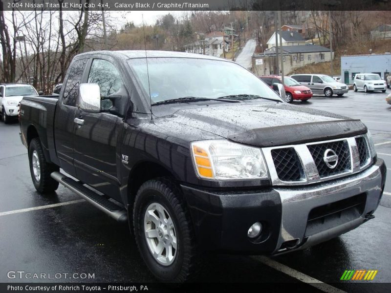 Galaxy Black / Graphite/Titanium 2004 Nissan Titan LE King Cab 4x4