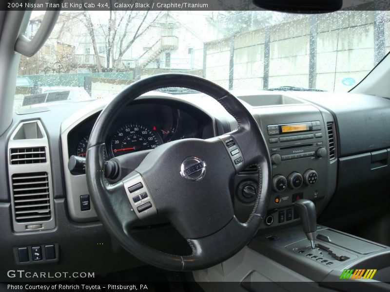 Galaxy Black / Graphite/Titanium 2004 Nissan Titan LE King Cab 4x4