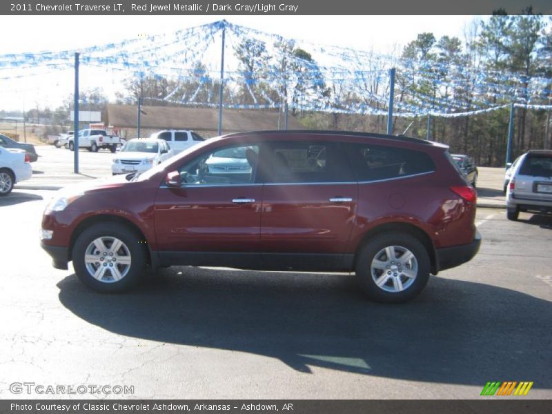Red Jewel Metallic / Dark Gray/Light Gray 2011 Chevrolet Traverse LT