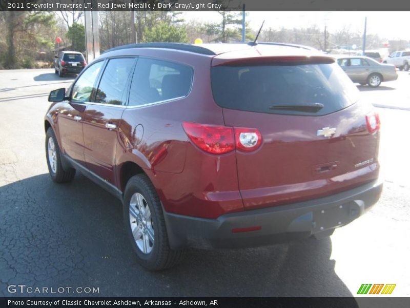 Red Jewel Metallic / Dark Gray/Light Gray 2011 Chevrolet Traverse LT