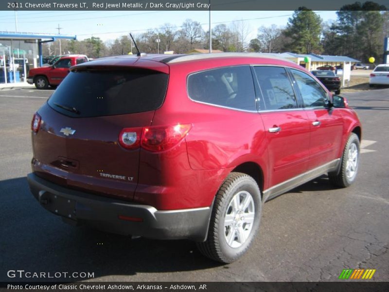 Red Jewel Metallic / Dark Gray/Light Gray 2011 Chevrolet Traverse LT