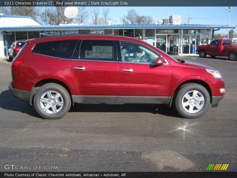 Red Jewel Metallic / Dark Gray/Light Gray 2011 Chevrolet Traverse LT