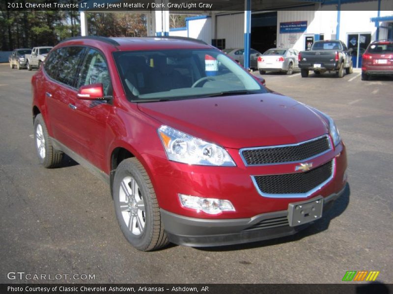 Red Jewel Metallic / Dark Gray/Light Gray 2011 Chevrolet Traverse LT