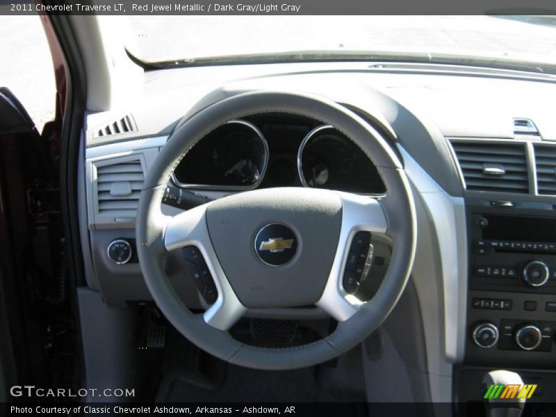 Red Jewel Metallic / Dark Gray/Light Gray 2011 Chevrolet Traverse LT