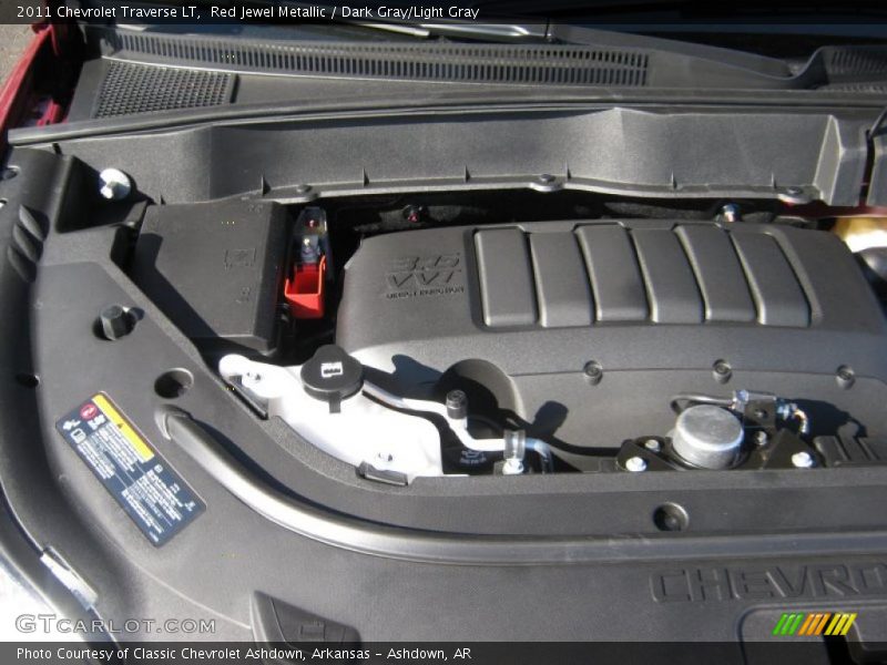 Red Jewel Metallic / Dark Gray/Light Gray 2011 Chevrolet Traverse LT