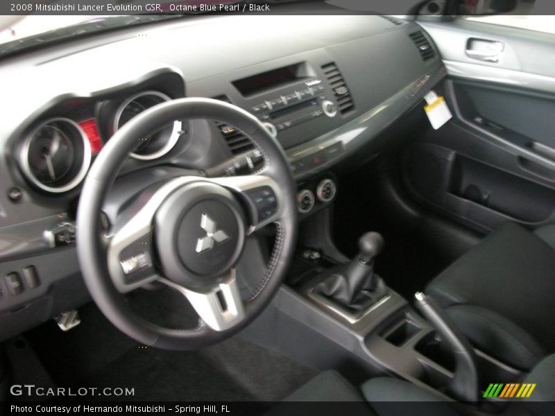 Octane Blue Pearl / Black 2008 Mitsubishi Lancer Evolution GSR