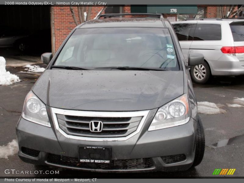 Nimbus Gray Metallic / Gray 2008 Honda Odyssey EX-L