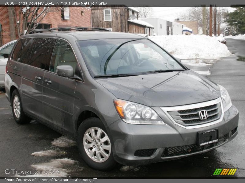 Nimbus Gray Metallic / Gray 2008 Honda Odyssey EX-L