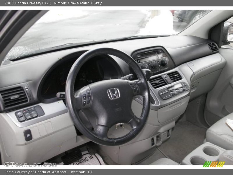 Nimbus Gray Metallic / Gray 2008 Honda Odyssey EX-L