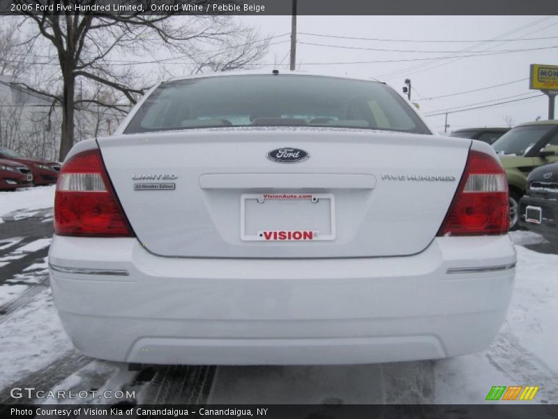 Oxford White / Pebble Beige 2006 Ford Five Hundred Limited