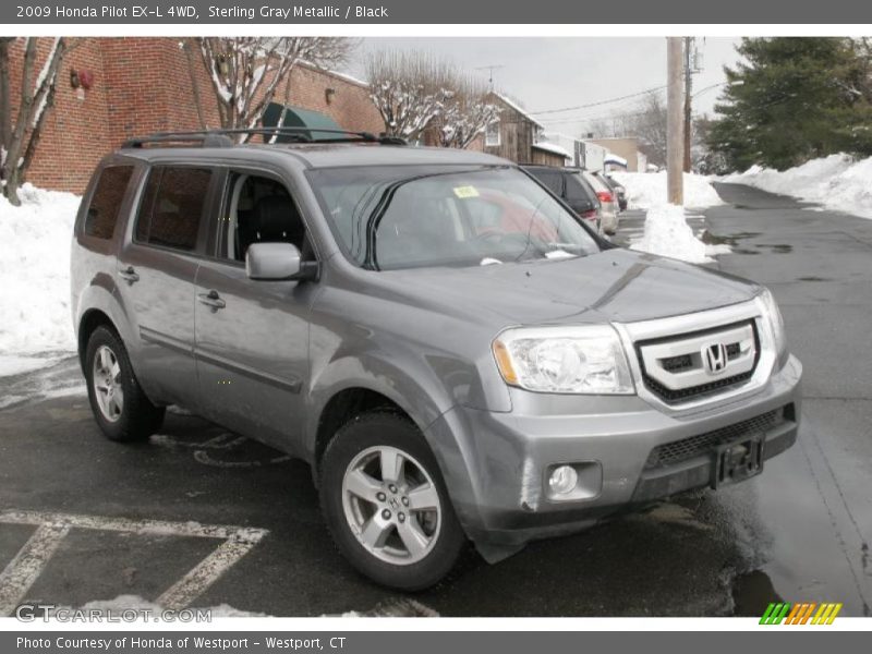 Sterling Gray Metallic / Black 2009 Honda Pilot EX-L 4WD