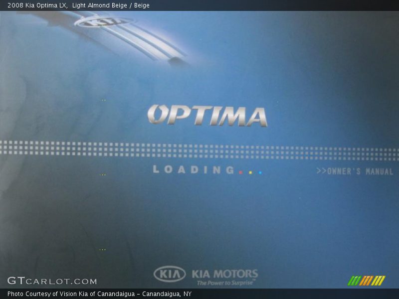Light Almond Beige / Beige 2008 Kia Optima LX