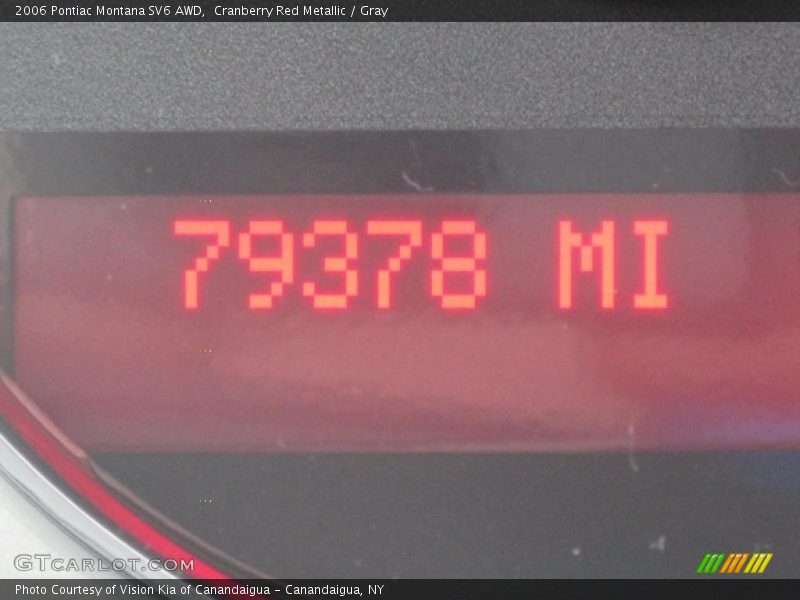 Cranberry Red Metallic / Gray 2006 Pontiac Montana SV6 AWD