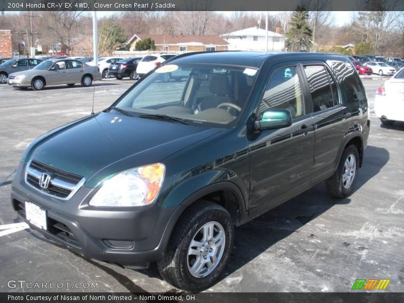 Clover Green Pearl / Saddle 2004 Honda CR-V EX 4WD