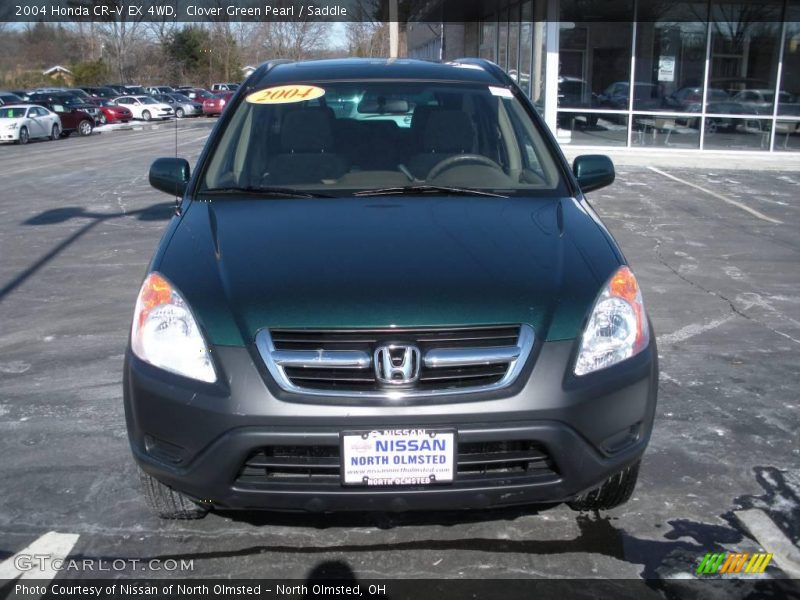 Clover Green Pearl / Saddle 2004 Honda CR-V EX 4WD