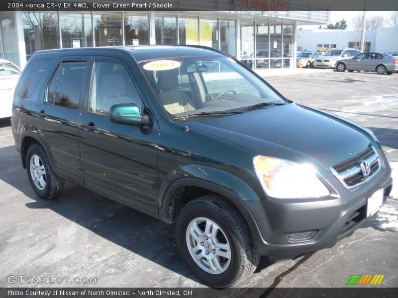 Clover Green Pearl / Saddle 2004 Honda CR-V EX 4WD