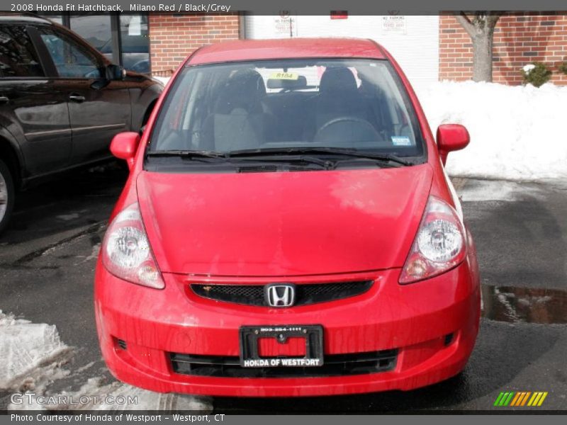 Milano Red / Black/Grey 2008 Honda Fit Hatchback