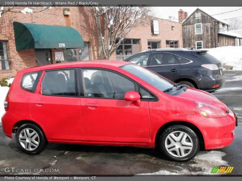 Milano Red / Black/Grey 2008 Honda Fit Hatchback