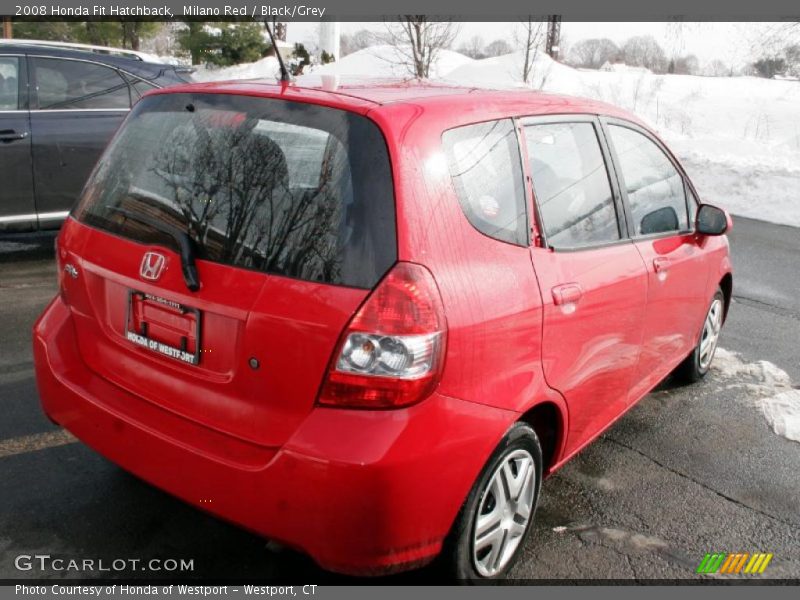 Milano Red / Black/Grey 2008 Honda Fit Hatchback
