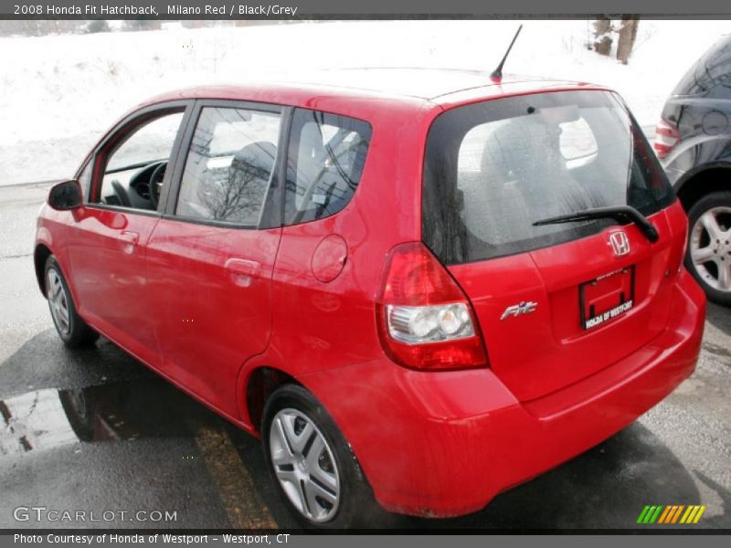 Milano Red / Black/Grey 2008 Honda Fit Hatchback