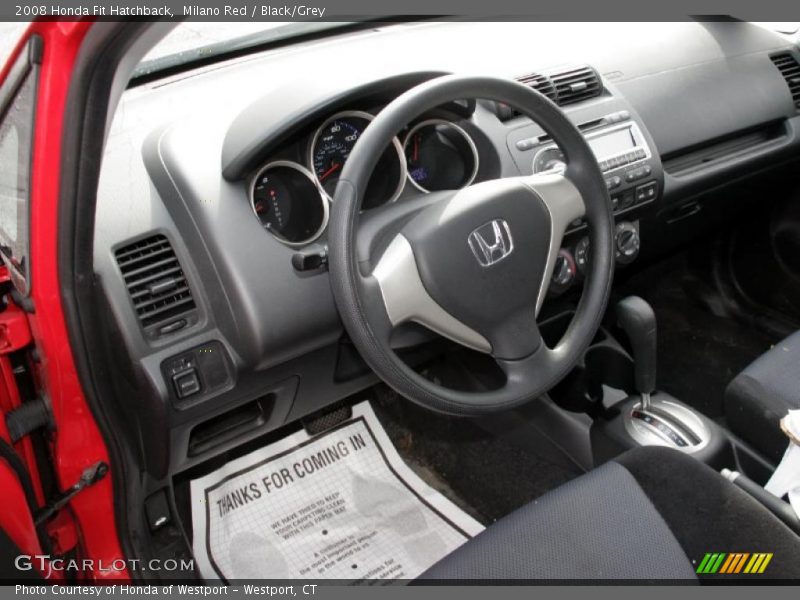 Milano Red / Black/Grey 2008 Honda Fit Hatchback
